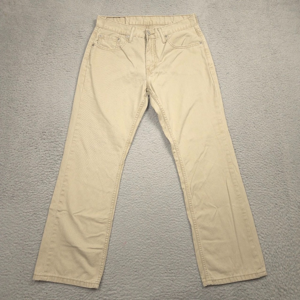 Levi's 559 Relaxed Straight Jeans Mens 30x30 Beige Khaki 100% Cotton